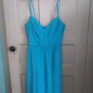 Blue Chiffon bridesmaids dress, size 4